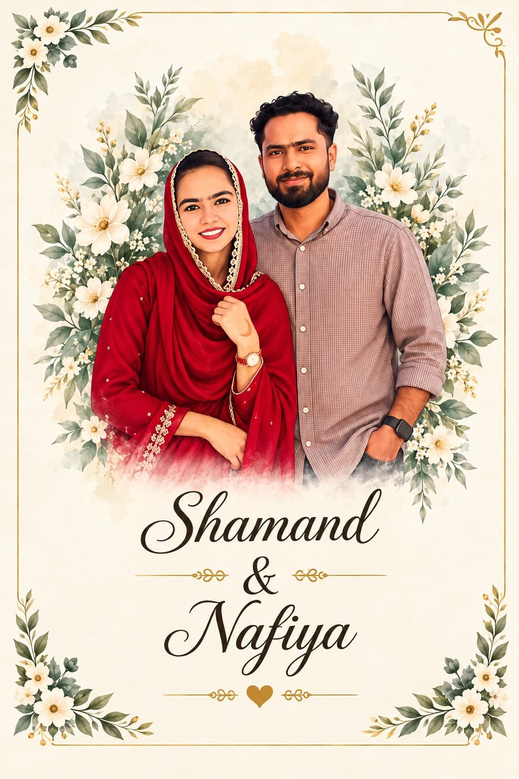 Shamnad & Nafiya Wedding Invitation Card
